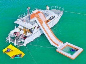 Phi Phi island +Maya Bay+ Khai island one day trip by speed catamaran. Price 2,300 baht per person
